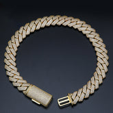 GL 20mm Rows Hip Hop Jewelry Choker VVS Moissanite Iced Out Cuban Link Chain Necklace